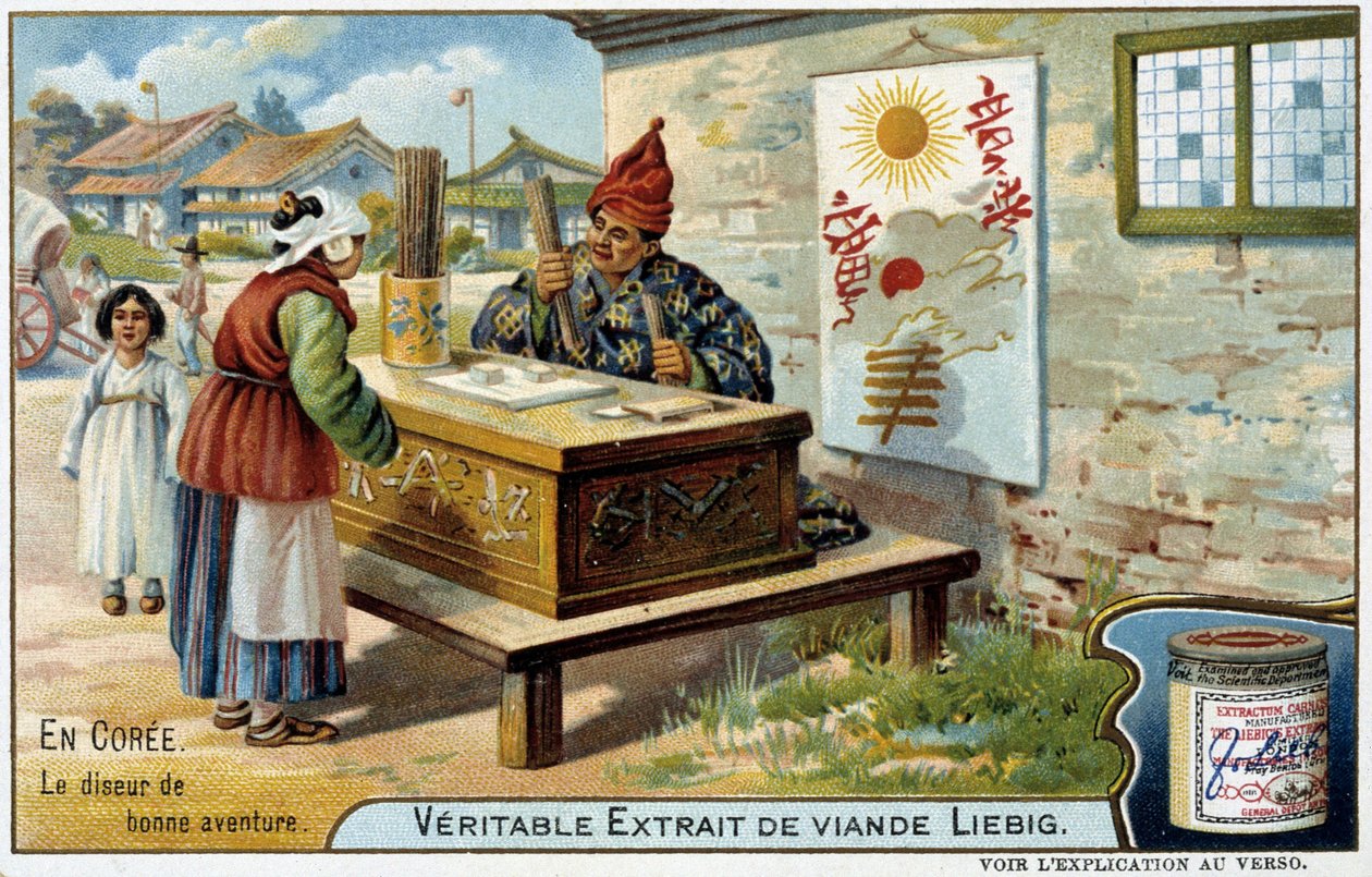 Corée : la diseuse de bonne aventure - chromo Liébig, v.1900 - French School