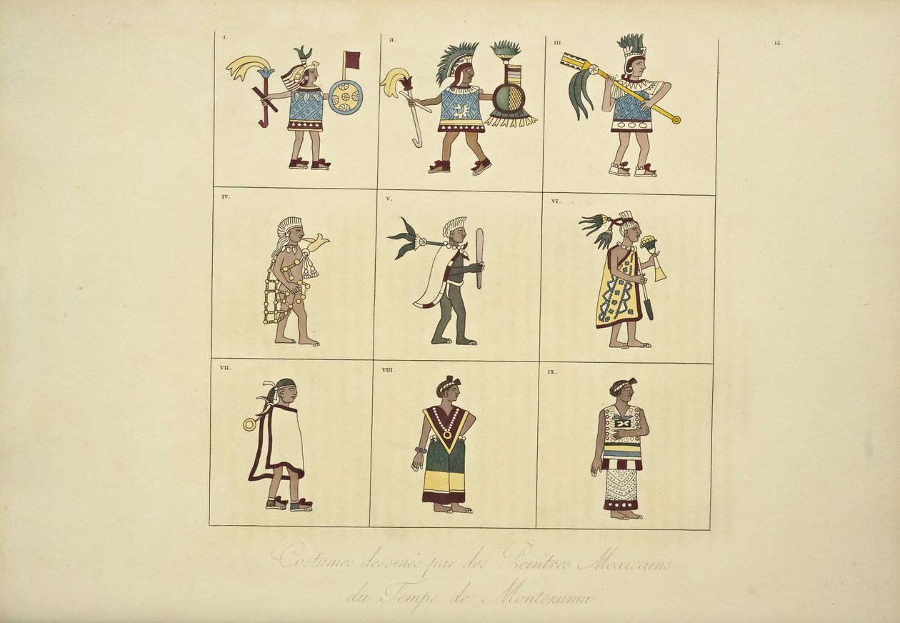 Costumes conçus par les peintres mexicains de l
