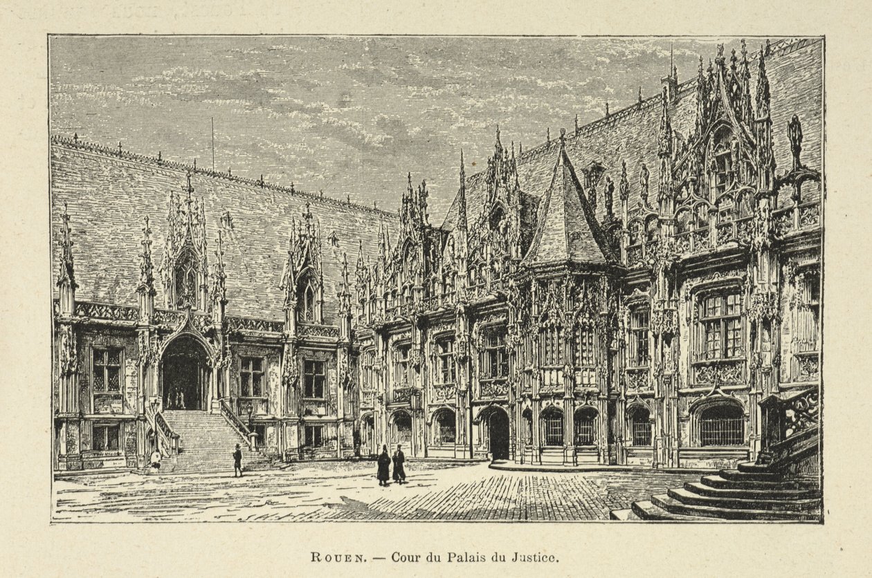 Cour du Palais de Justice, Rouen, illustration de 