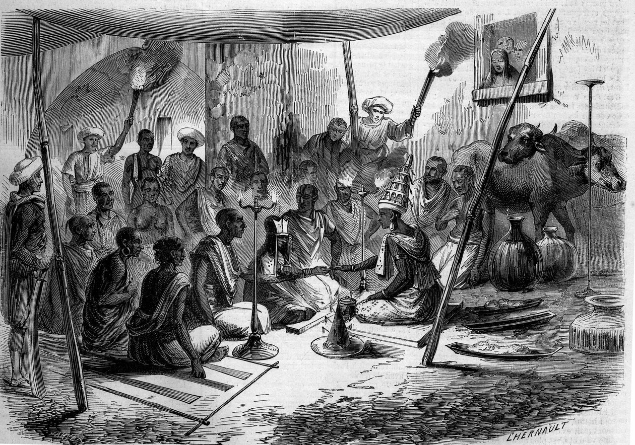 Coutume en Inde - mariage : cérémonie domestique d