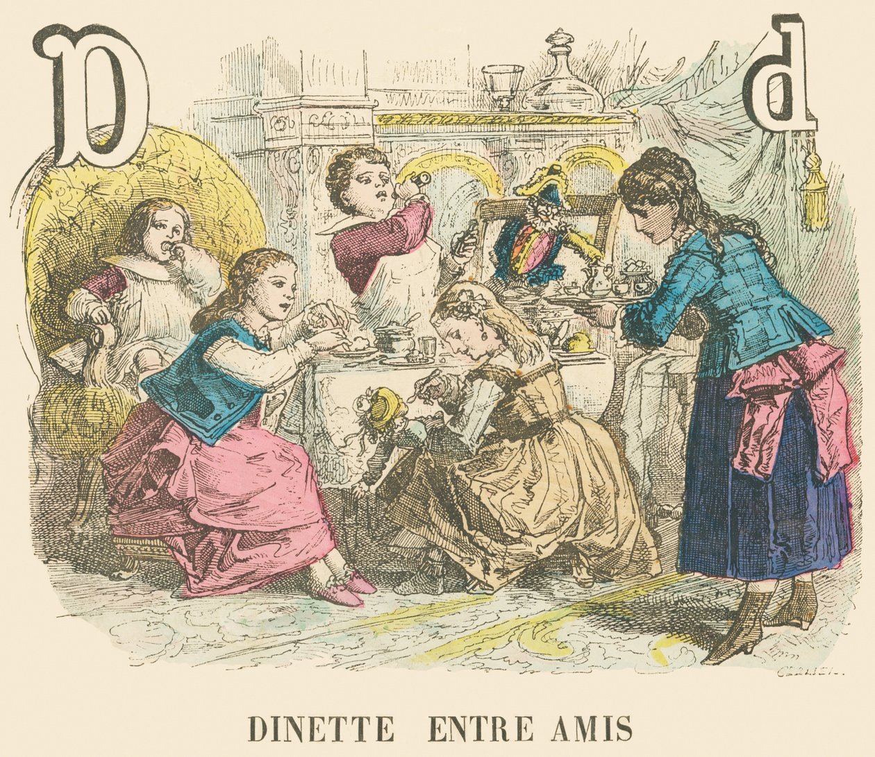 D : Dînette avec des amis - French School