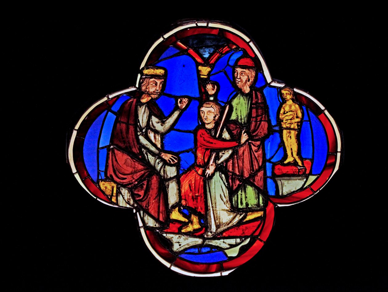 Daniel devant Nabuchodonosor, ex Sainte-Chapelle, Baie G - French School