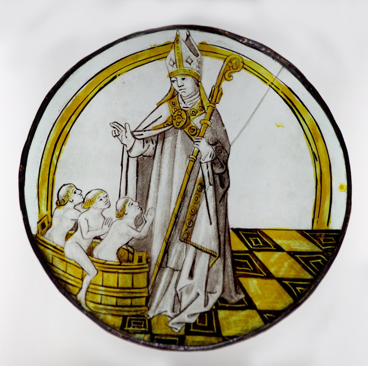 Saint Nicolas et les trois garçons dans une cuve - French School
