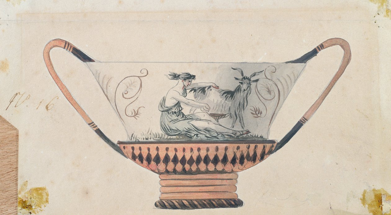 Dessin pour le Service de la Laiterie de Rambouillet, Atelier de Sèvres - French School