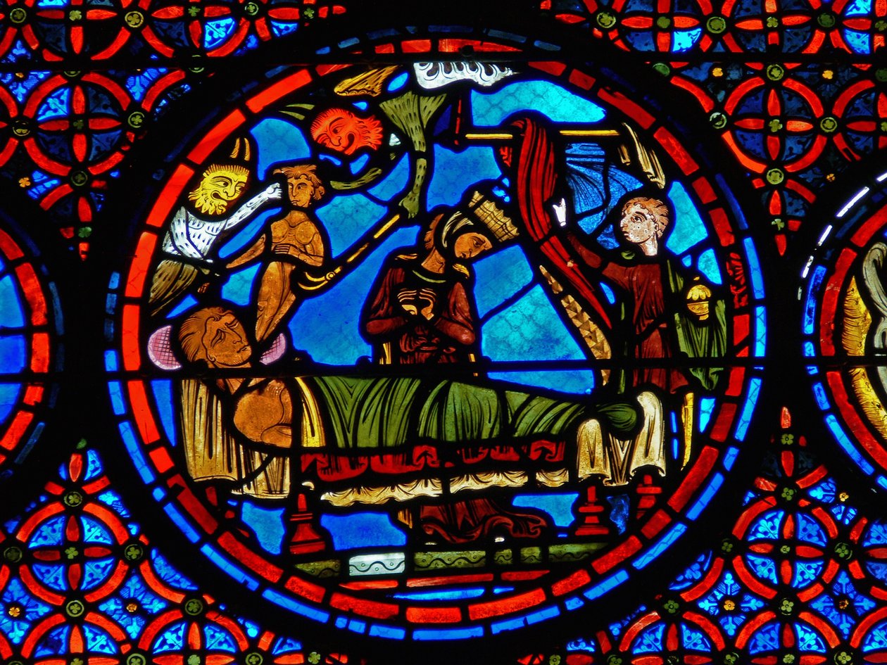 (détail) la parabole de Lazare et du riche - French School