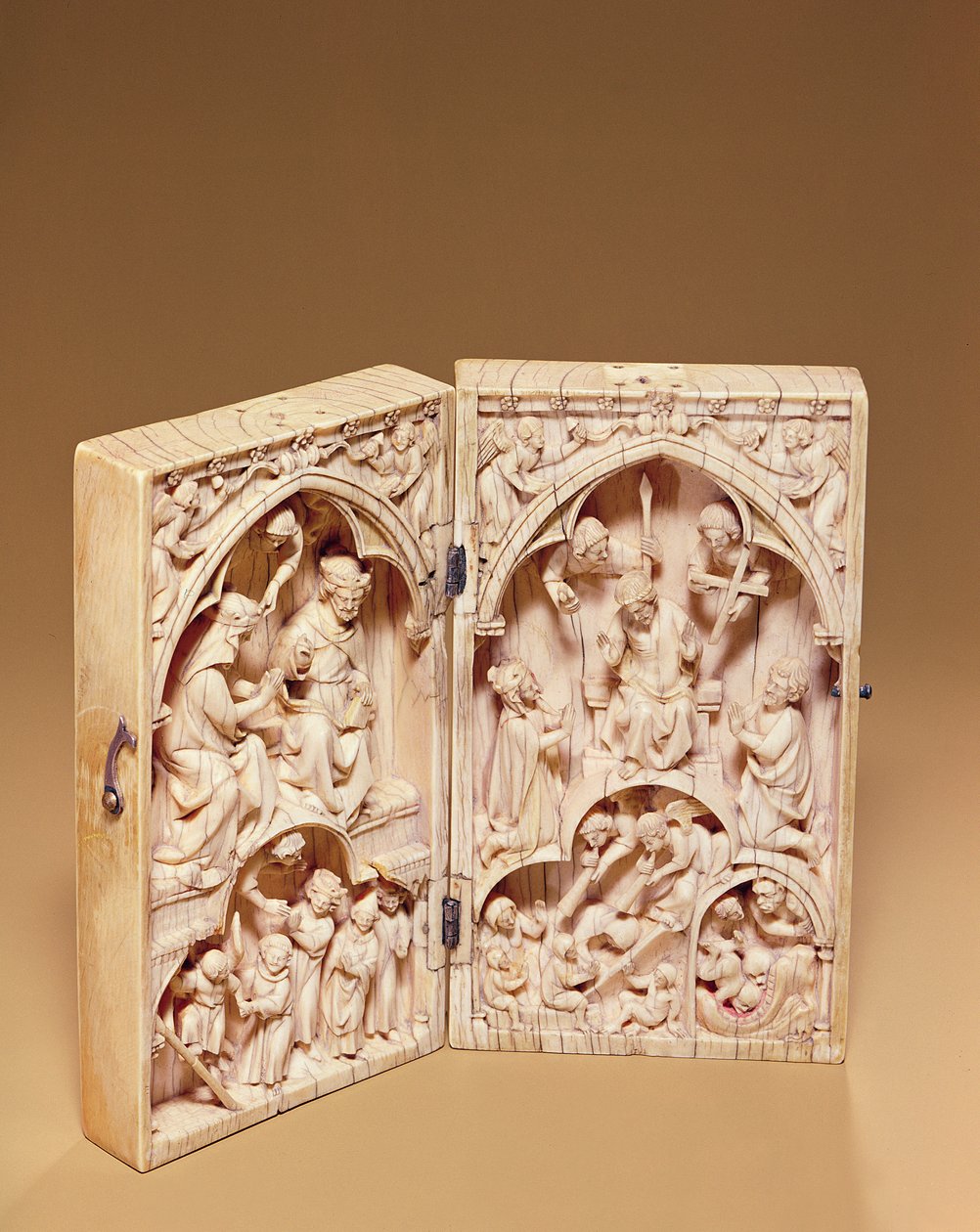 Diptyque avec le Couronnement de la Vierge et le Jugement dernier, vers 1260-70 - French School