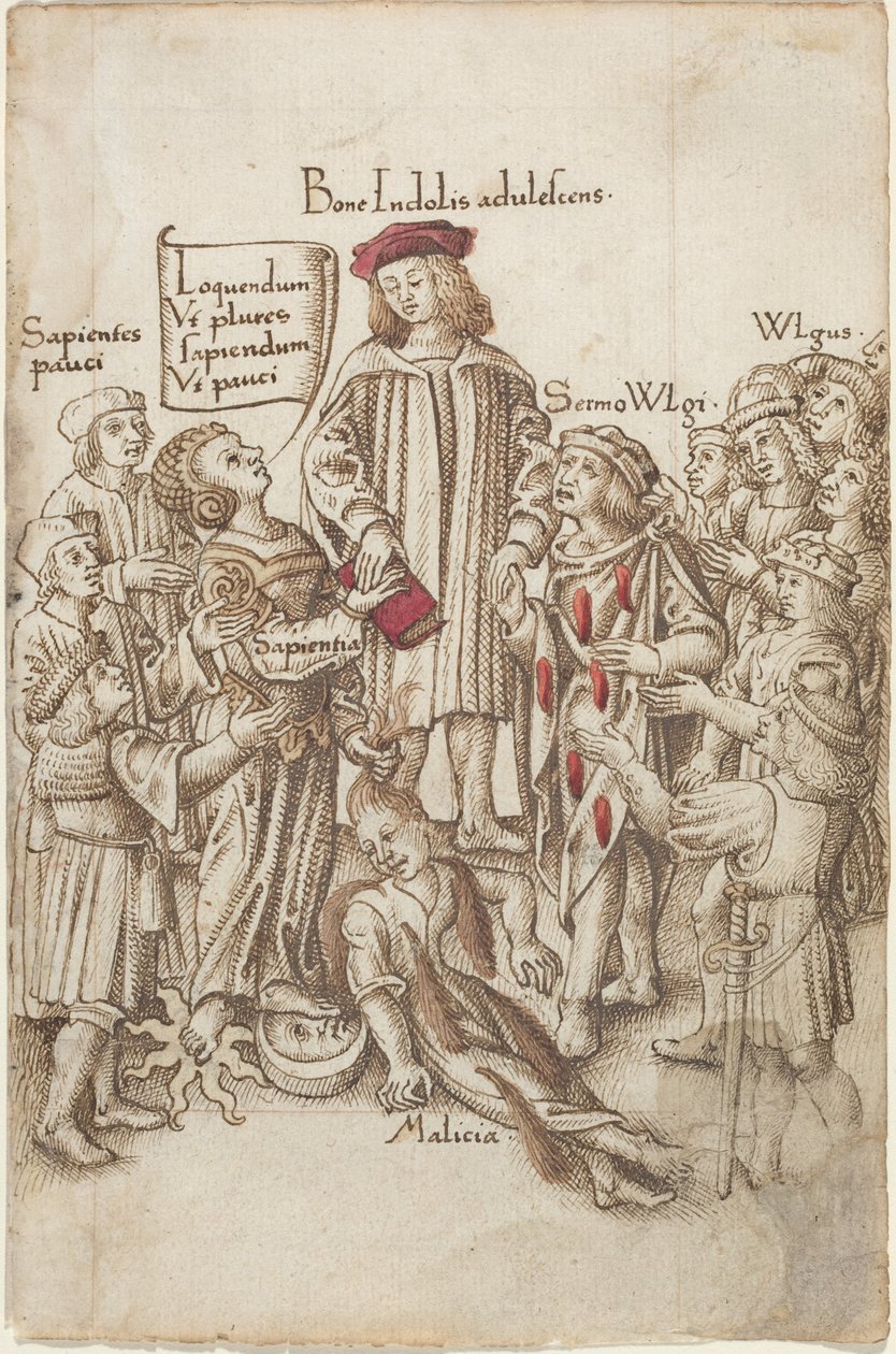 Ne pas marcher en dehors de la voie publique [fol. 35 recto], vers 1512-1515 (plume et encre) - French School