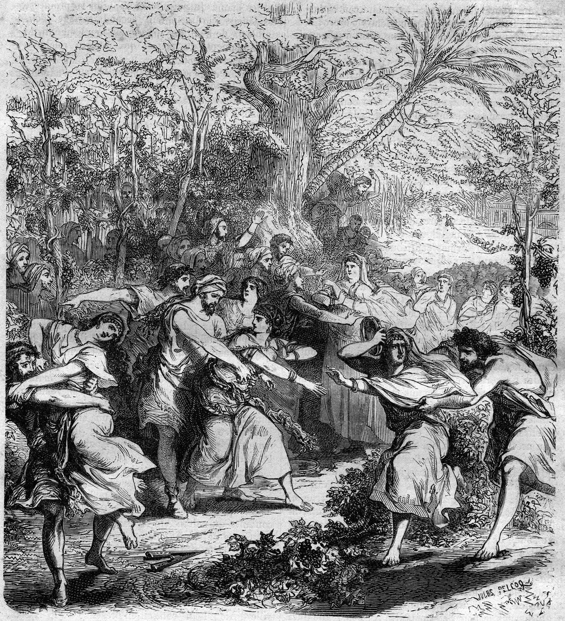 Empereur Nicéphore III Botaniates (1001-1081), empereur byzantin de 1078 à 1081, fit enlever les jeunes garçons et filles. Gravure dans « Histoire des Papes-Rois-Reines et Empereurs à travers les siècles » par Maurice Lachatre - French School
