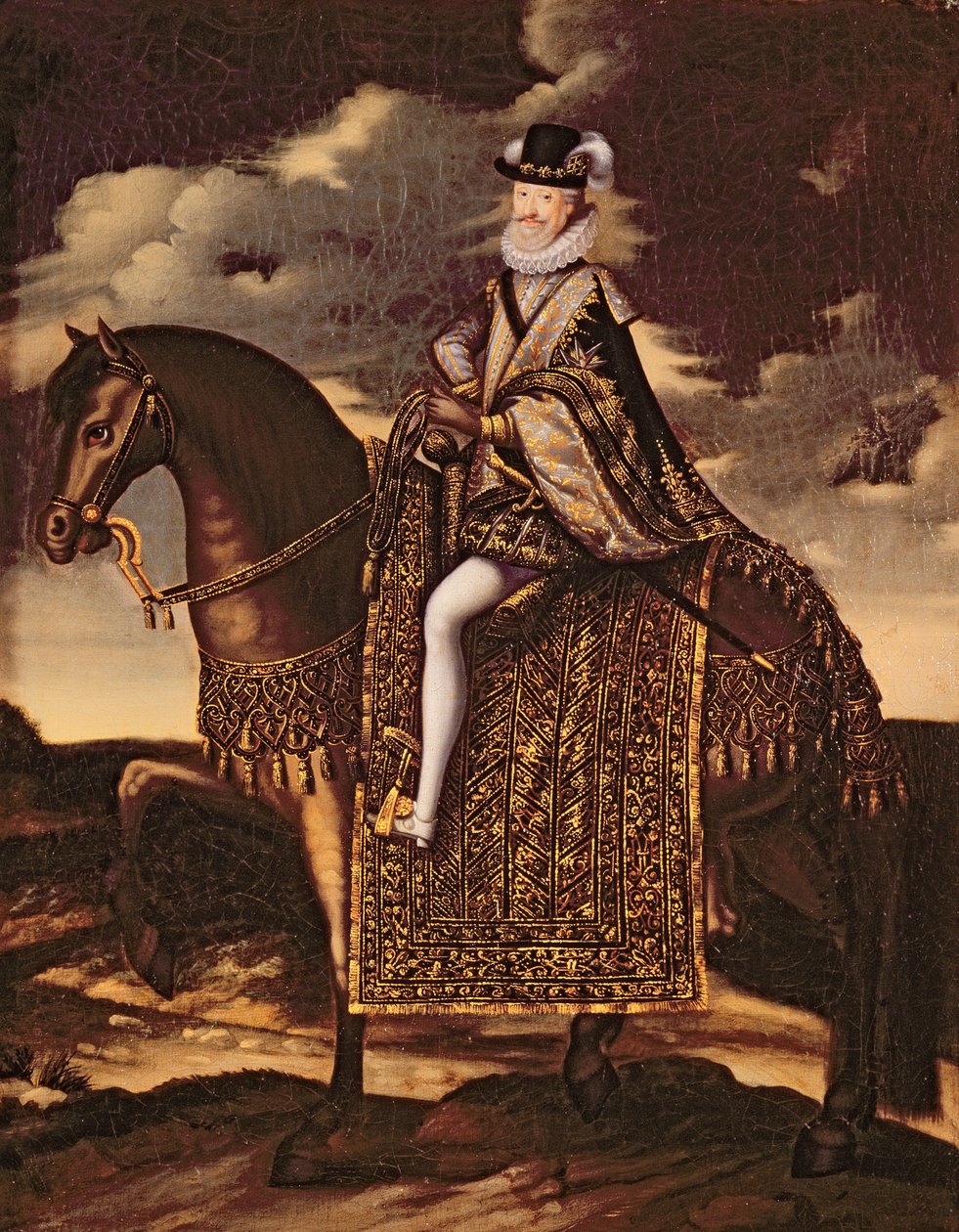 Portrait équestre de Henri IV (1553-1610) - French School