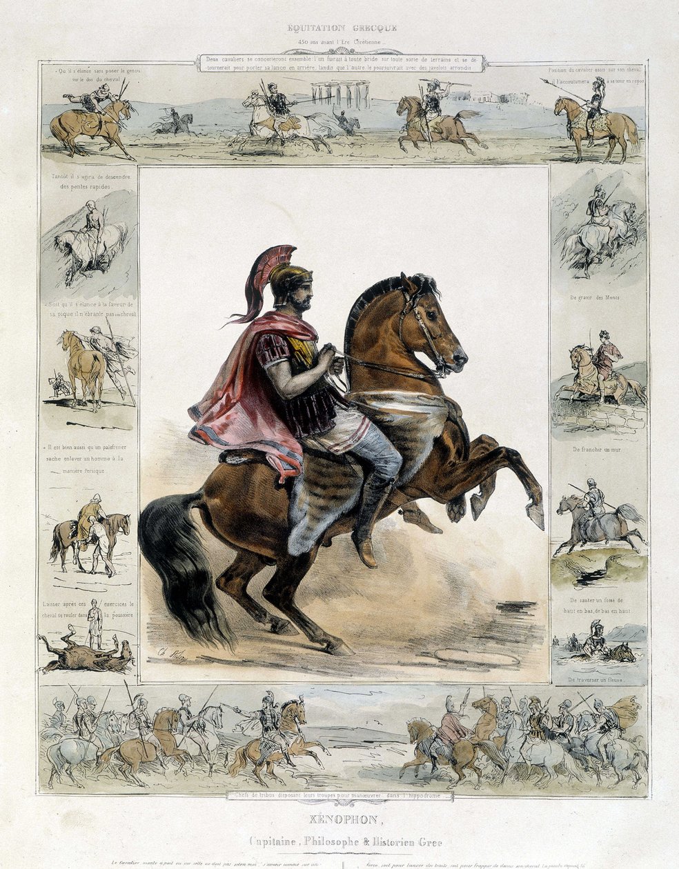 Portrait équestre de Xénophon - dans "Histoire pittoresque de l