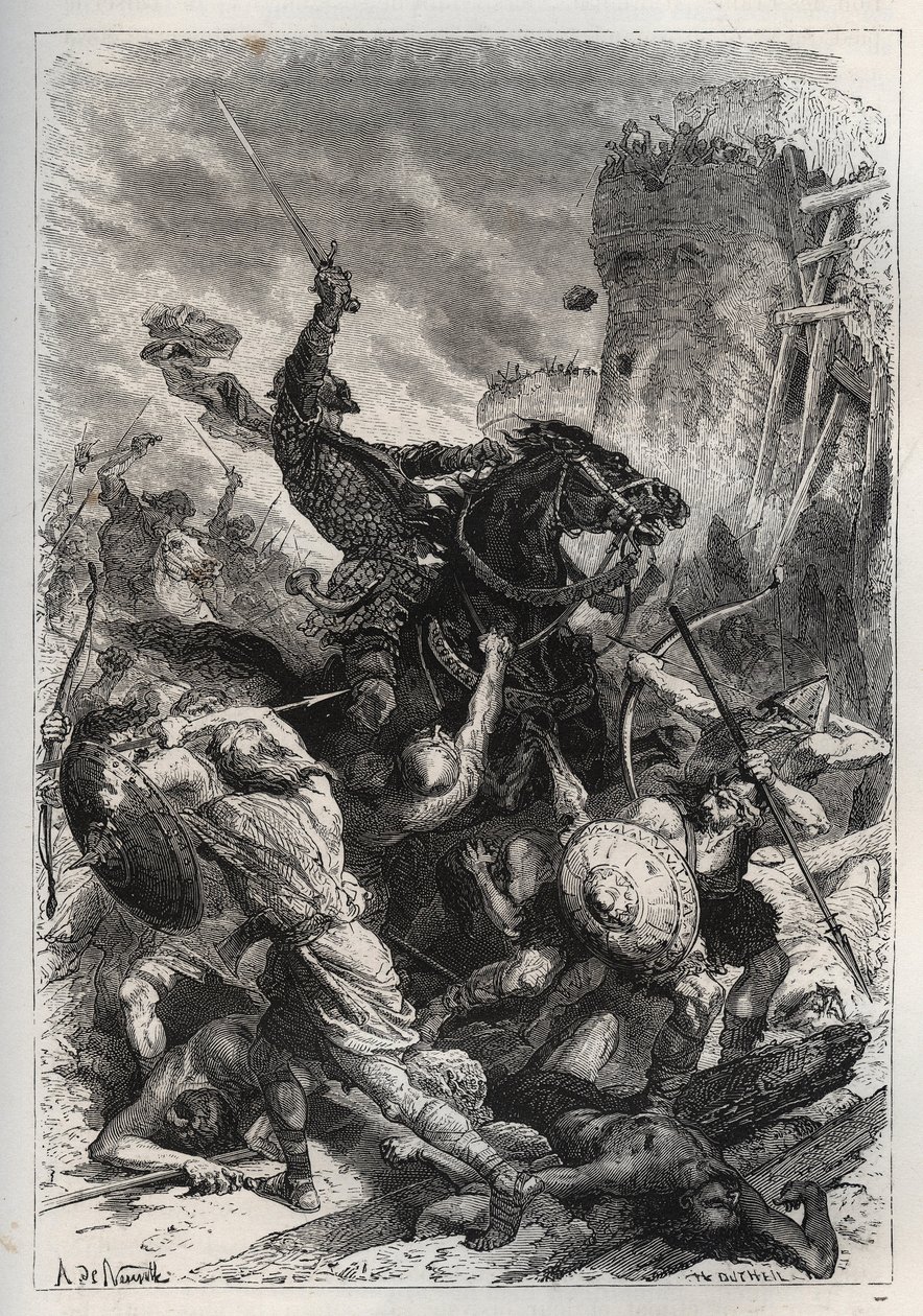 Eudes (Odon) (860-898), roi des Francs, mène la bataille contre les Normands et défend victorieusement Paris (860-887) - Eudes (852-898) en bataille contre les Normands - « L