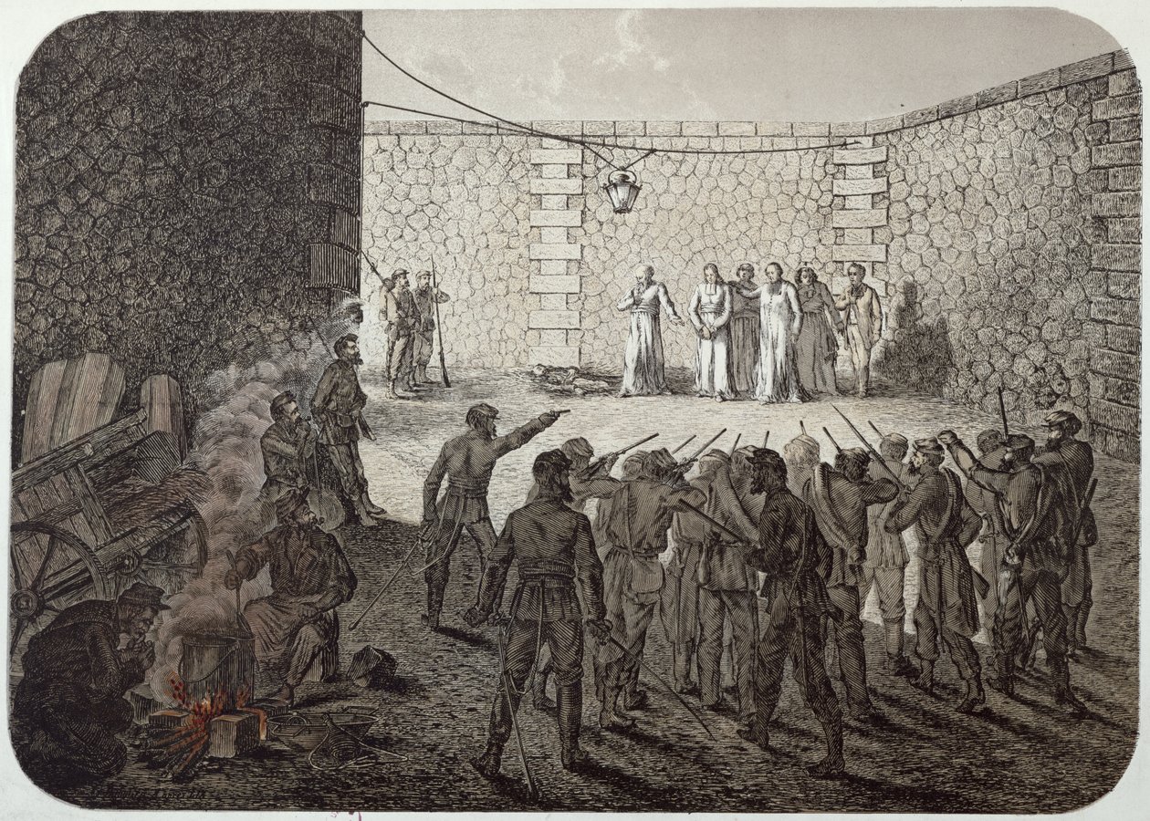 Exécution des otages pendant la Commune, 1871 - French School