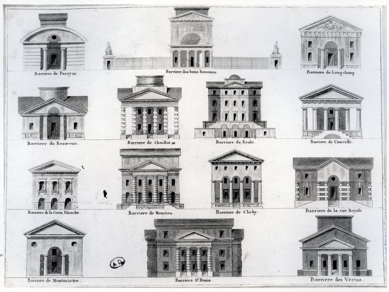 Quatorze des barrières conçues par Claude Nicolas Ledoux pour le Mur des Fermiers-Généraux entourant Paris - French School