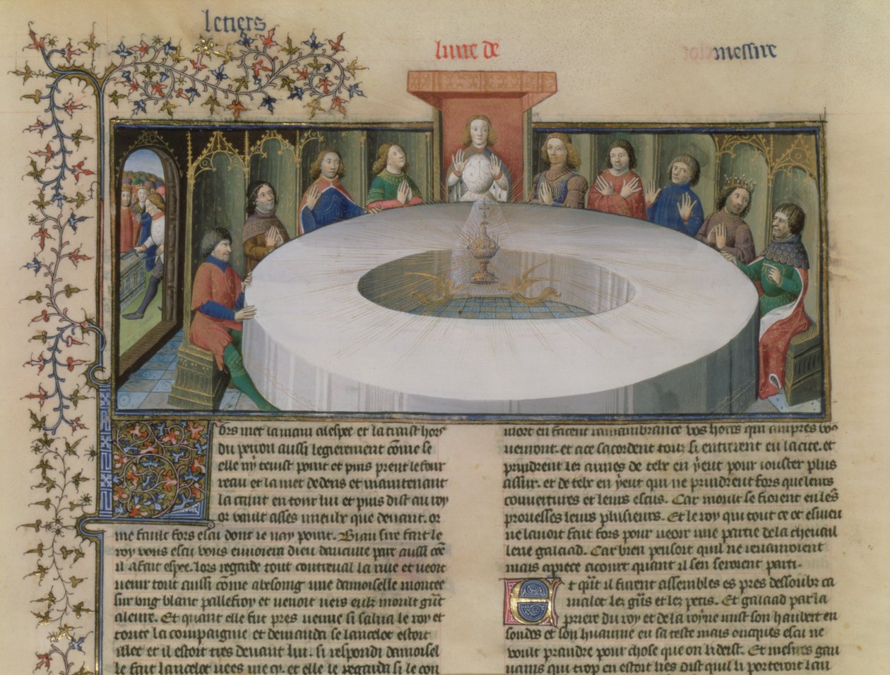 Fr.120 f.524v Les chevaliers de la Table ronde de L