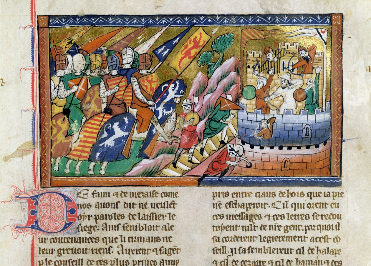 Fr 9084 f.53 Une armée anglaise attaquant un château, de la 