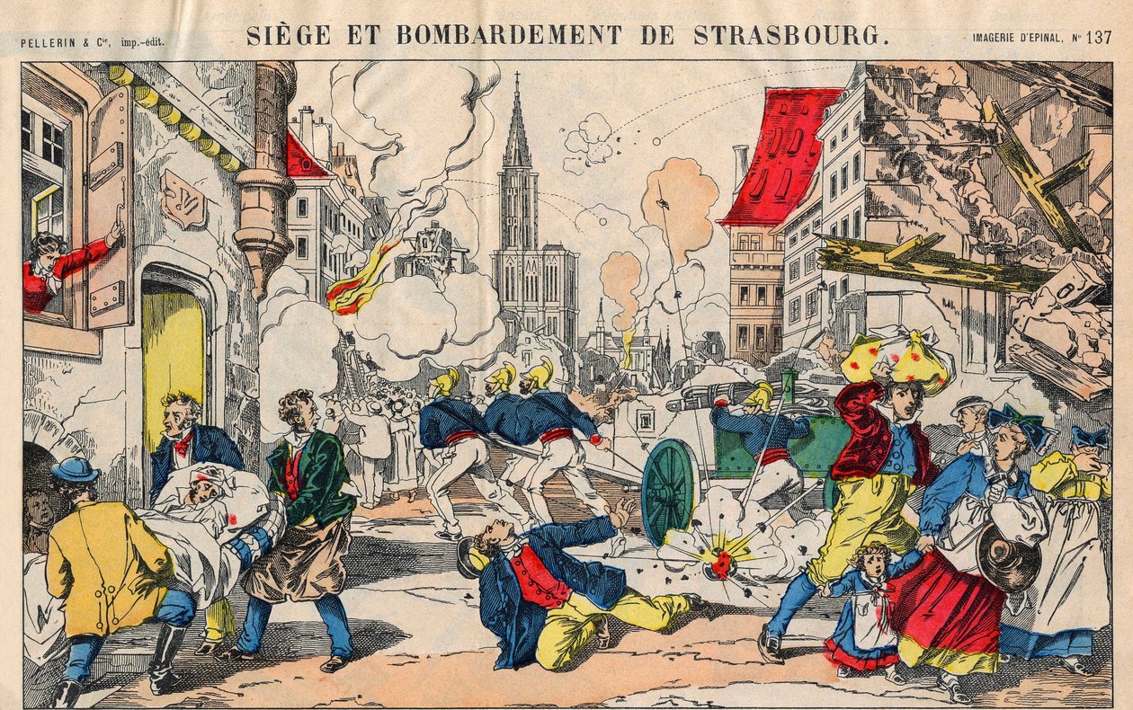 Guerre franco-prussienne (1870-1871), le 23 août 1871, Strasbourg a été bombardée et a dû se rendre le 28 septembre - French School