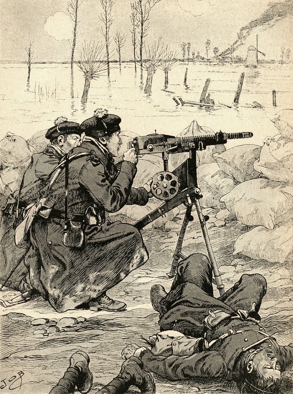 Équipe de mitrailleuses françaises à la bataille de l