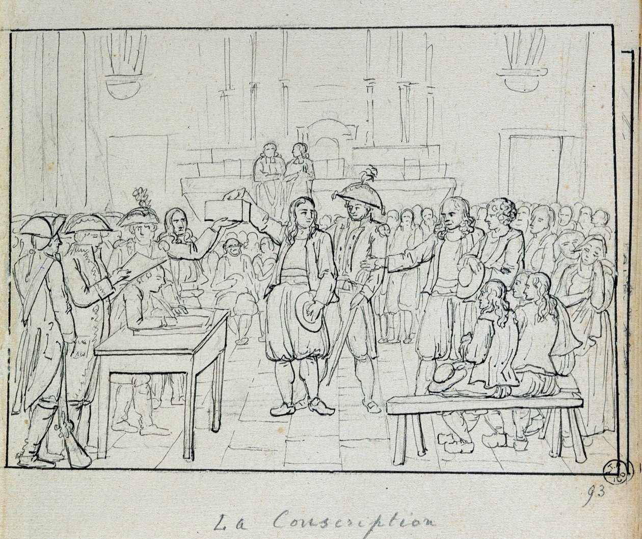 Révolution française : scène de conscription en Bretagne en 1793. Paris, Musée Carnavalet - French School