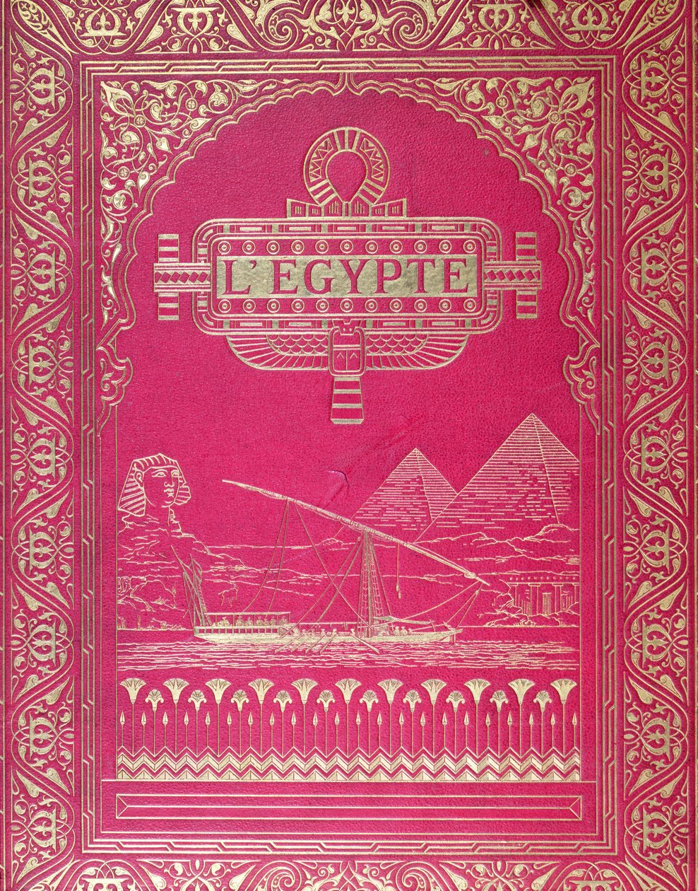 Couverture de LEgypte par G. Ebers, publié à Paris, 1880 - French School