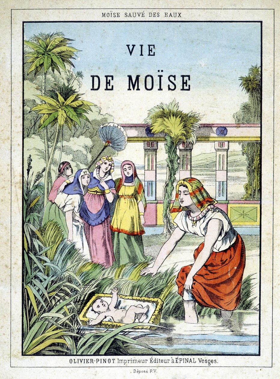 Frontispice du livre « Vie de Moïse », éd. Olivier Pinot, Épinal, fin du XIXe siècle - French School