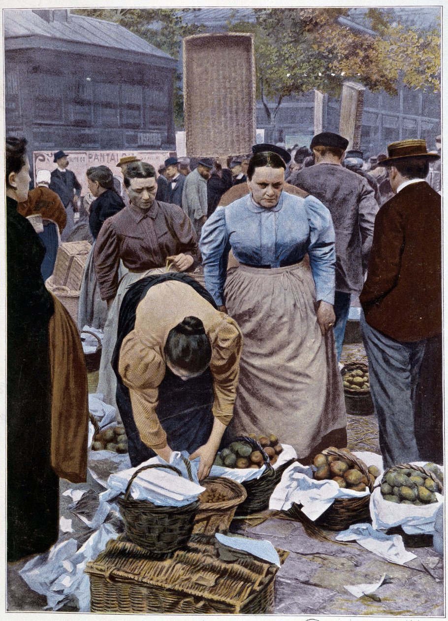 Marchands de fruits rue Rambuteau (Halles) - French School