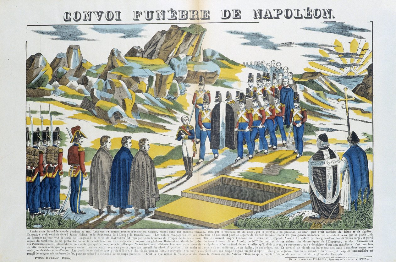 Convoi funèbre de Napoléon-le-Grand Bonaparte (1769-1821) sur l