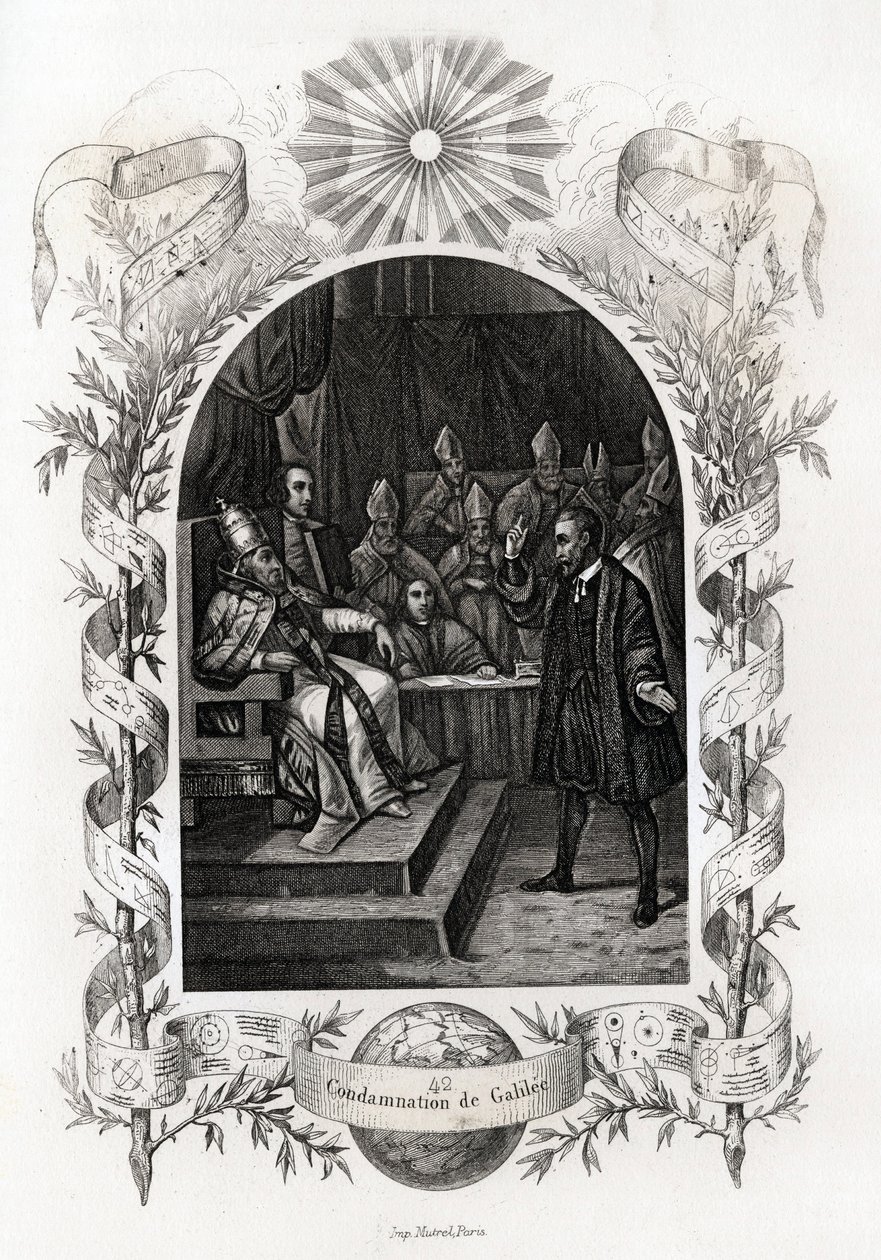 Galilée (ou Galileo Galilei (1564-1642)) devant le Saint-Office au Vatican. L
