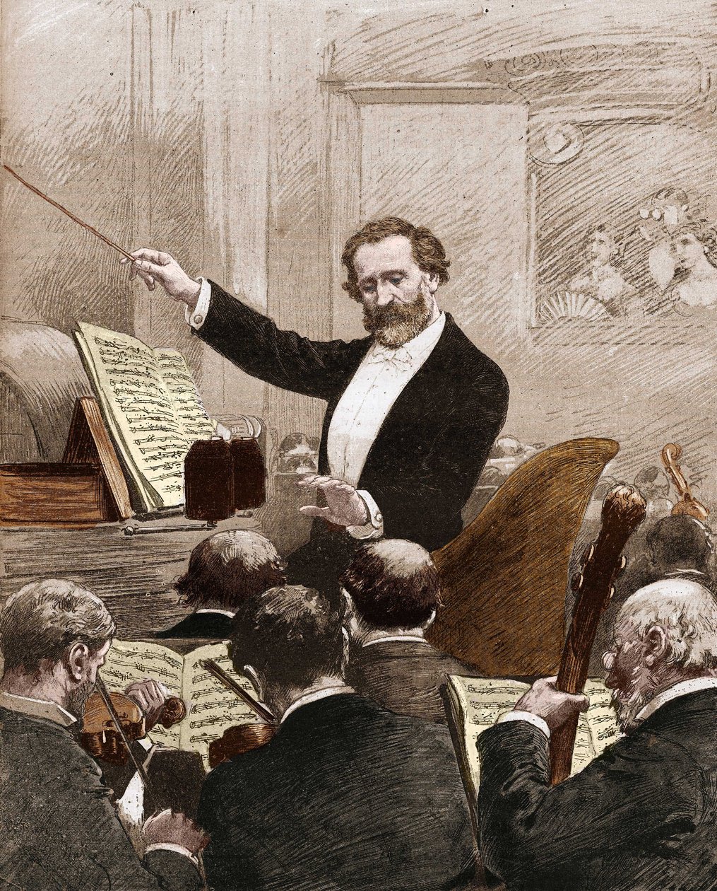 Giuseppe Verdi dirigeant l