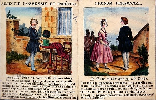 Livre de grammaire pour enfants, vers 1850 - French School