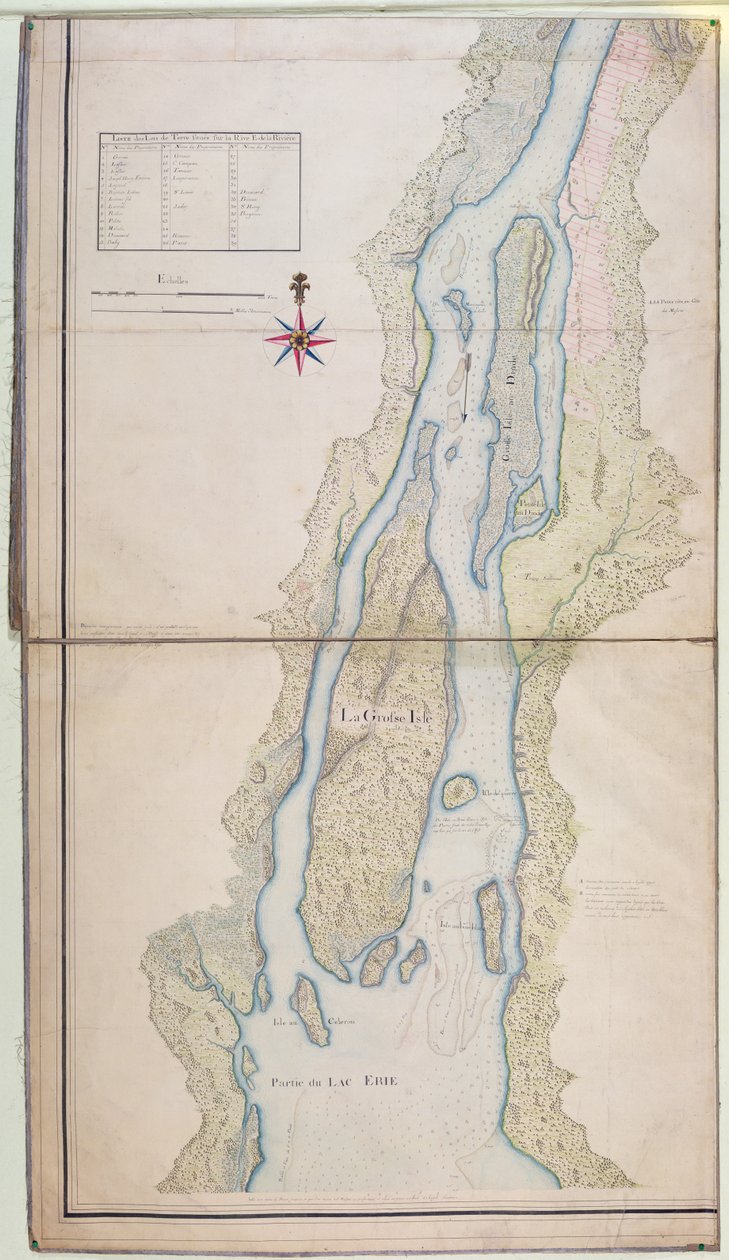 Grosse Île et une partie du lac Érié, 1796 - French School