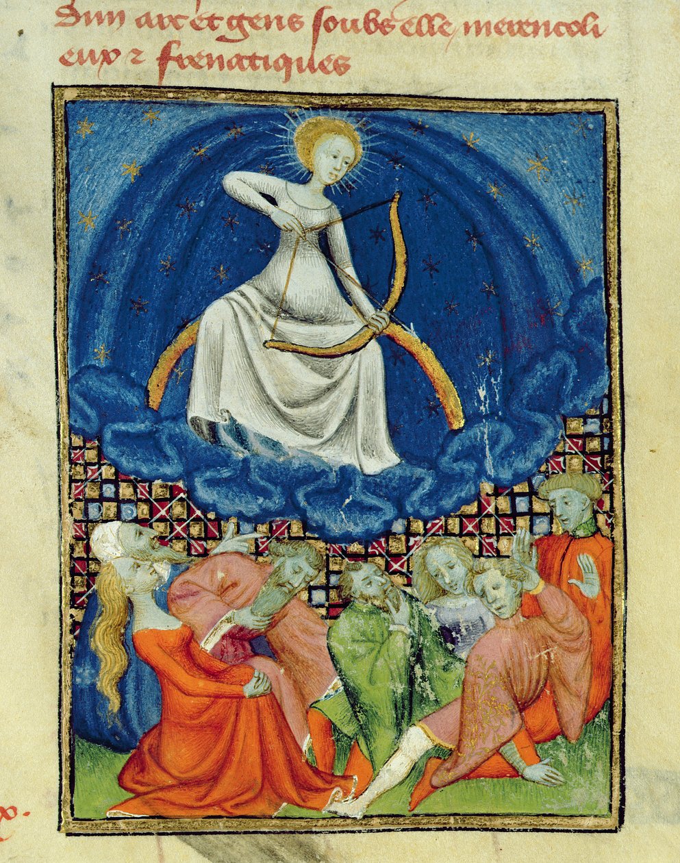 Diane et ses suivantes, lunatiques (adorateurs de la lune), copie parisienne, c.1410-15 - French School