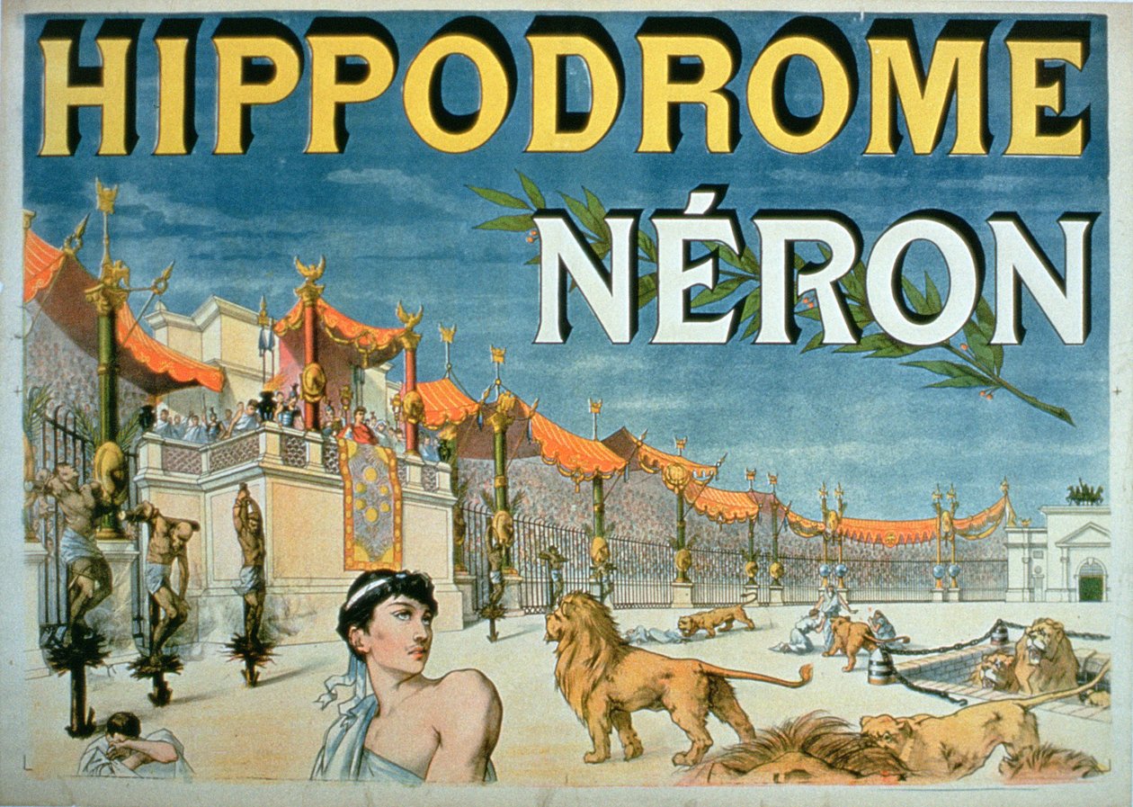 Hippodrome de Néron" (lithographie couleur) - French School