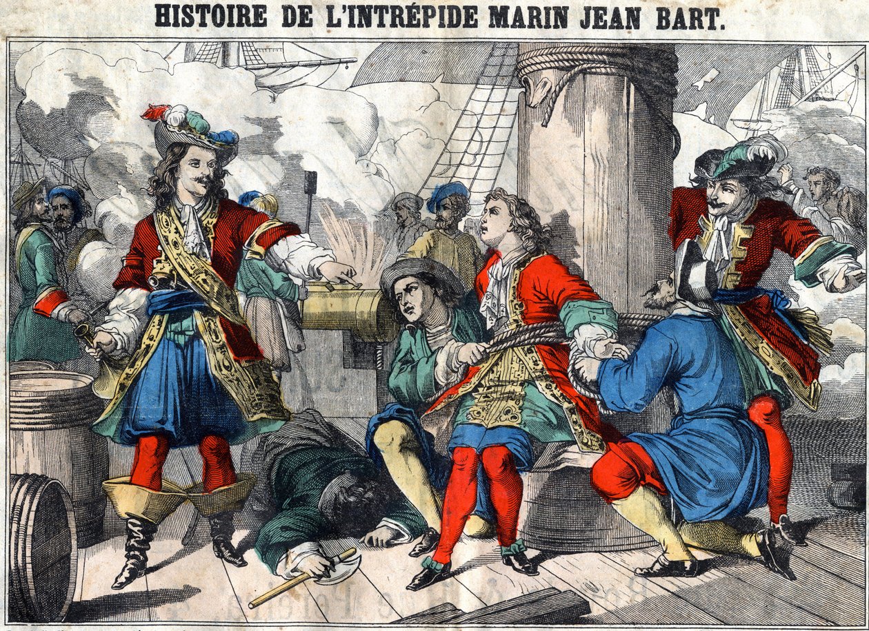 Histoire du marin intrépide Jean Bart (1650 - 1702), corsaire français. Imagerie d
