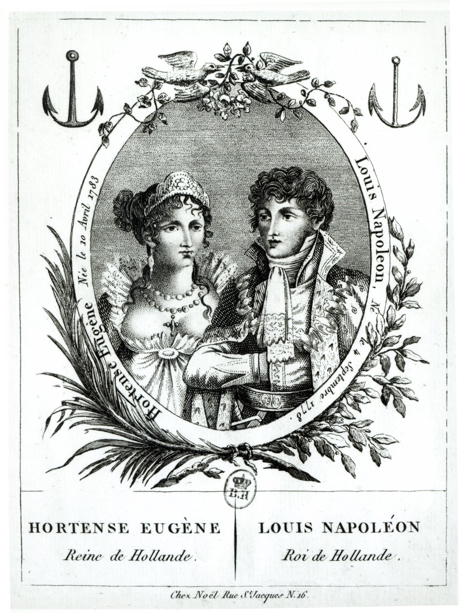 Hortense de Beauharnais (1783-1837) et Louis-Napoléon Bonaparte (1778-1846) - French School