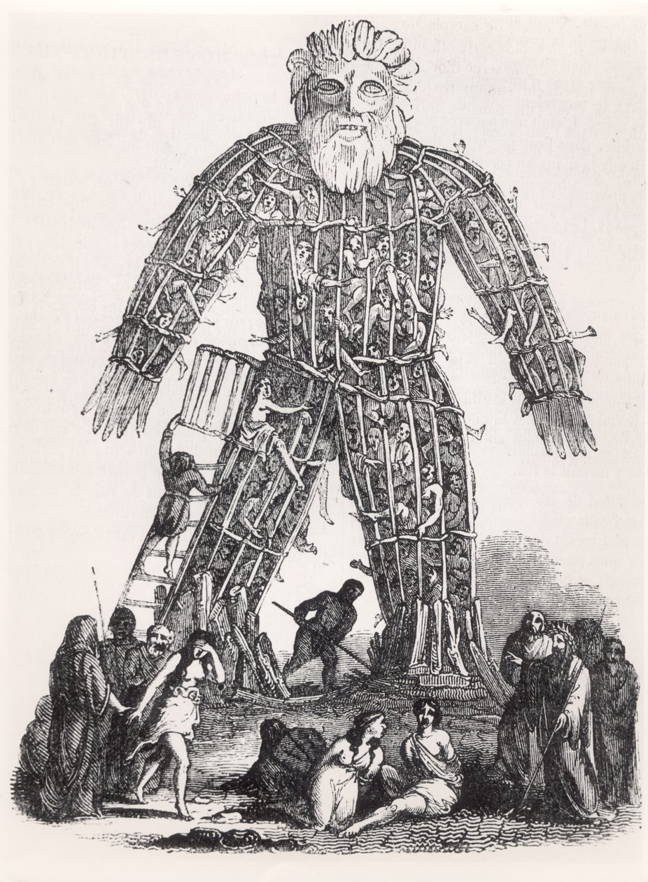 Sacrifice humain par les druides gaulois dans un Homme d