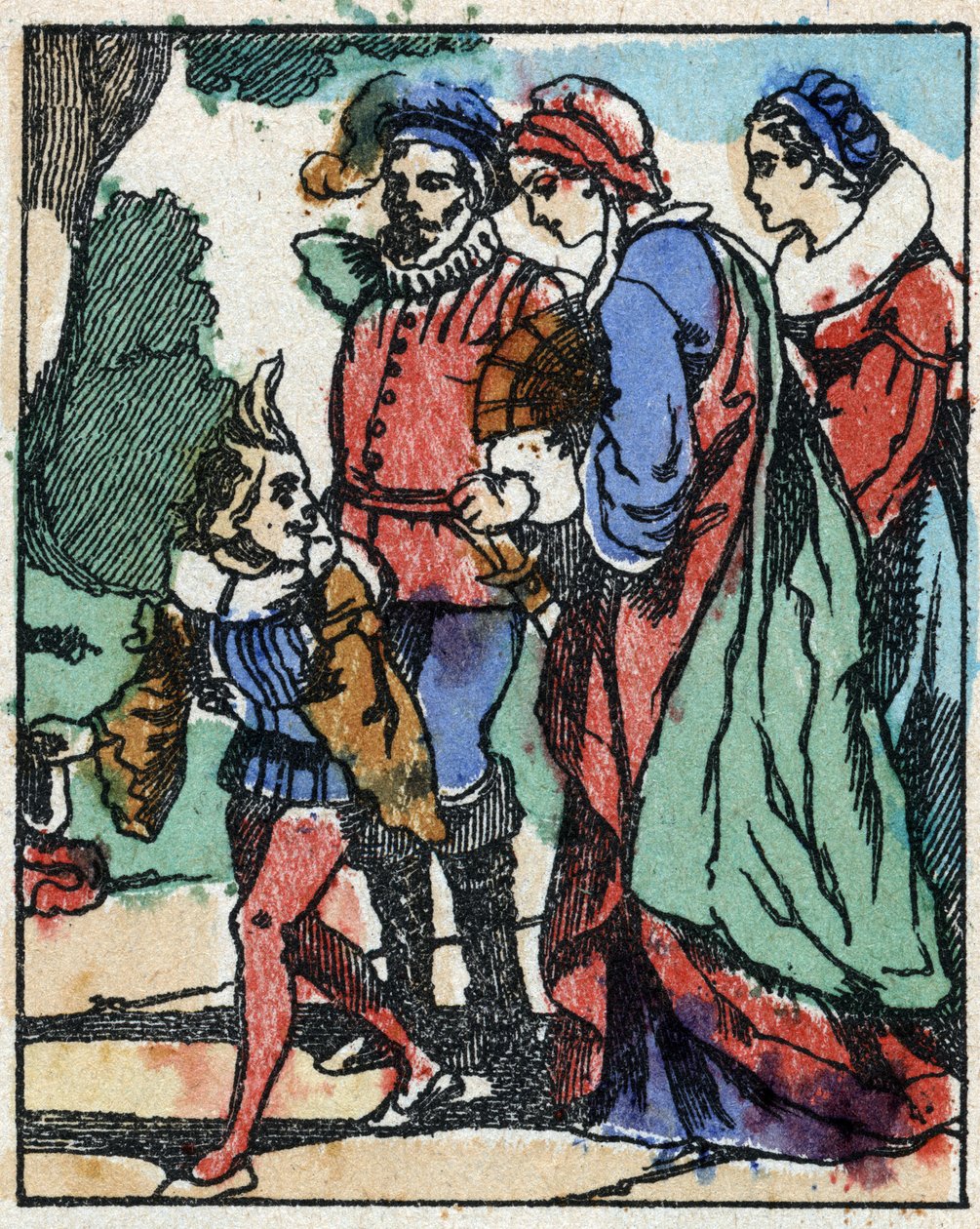 Illustration pour "Riquet à la houppe", conte de Charles Perrault (1628-1703), écrivain français. Gravure sur bois de l