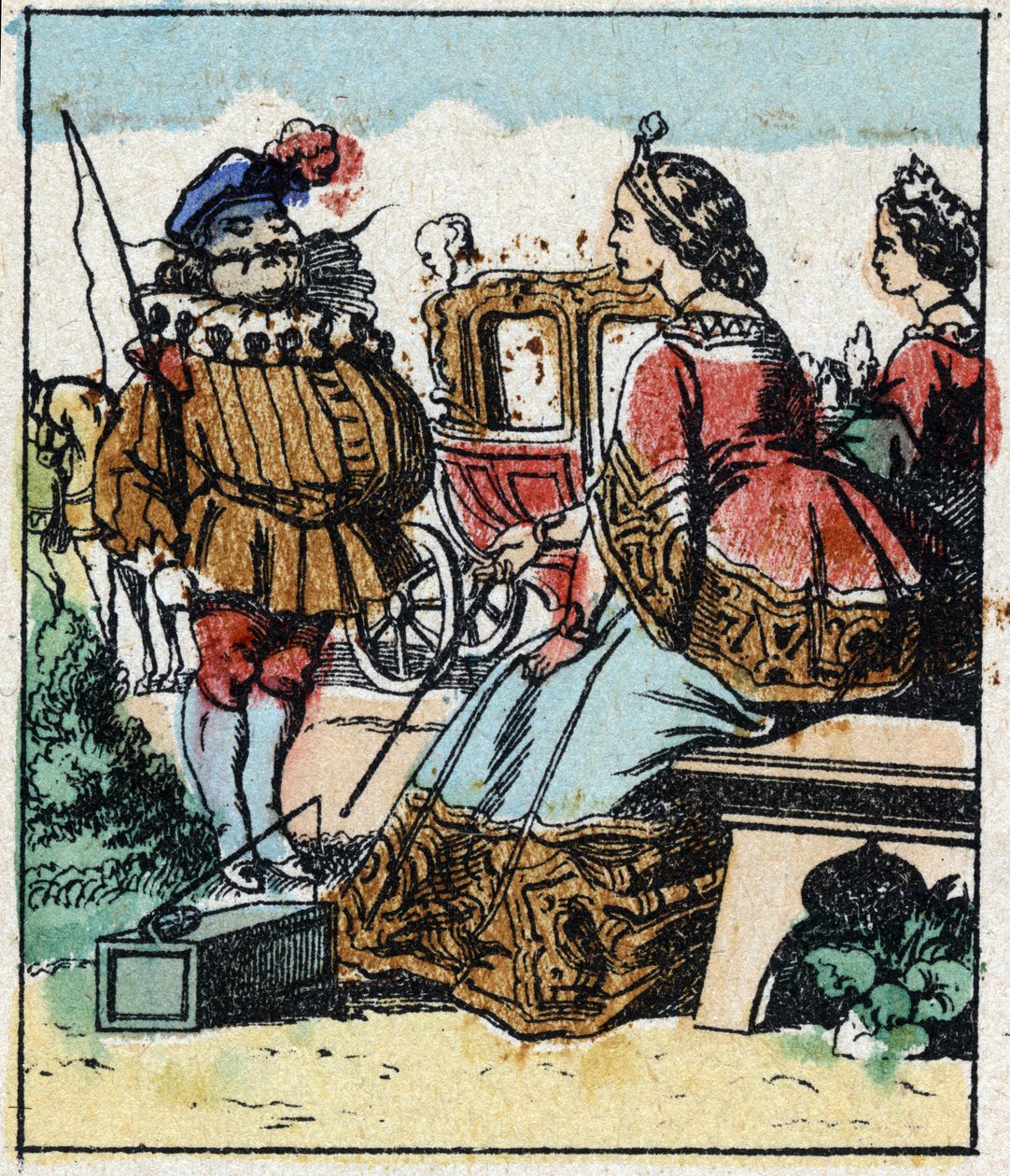 Illustration du conte de Charles Perrault « Cendrillon ou La Petite Pantoufle de Verre ». Gravure sur bois de l