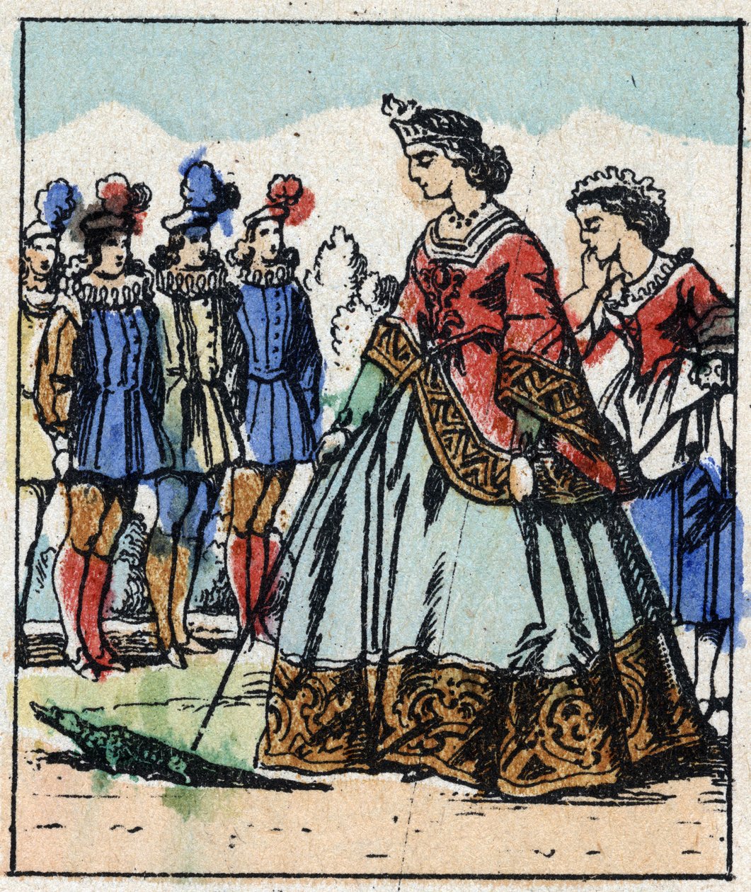 Illustration du conte de Charles Perrault « Cendrillon ou La Petite Pantoufle de verre ». Gravure sur bois d
