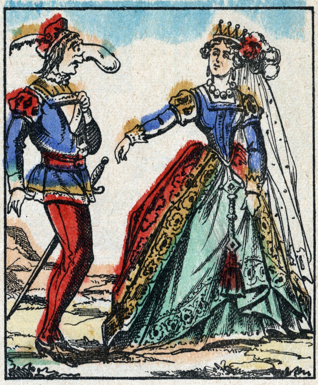 Illustration du conte « Les Aventures de Grand Flandrin » Gravure sur bois d