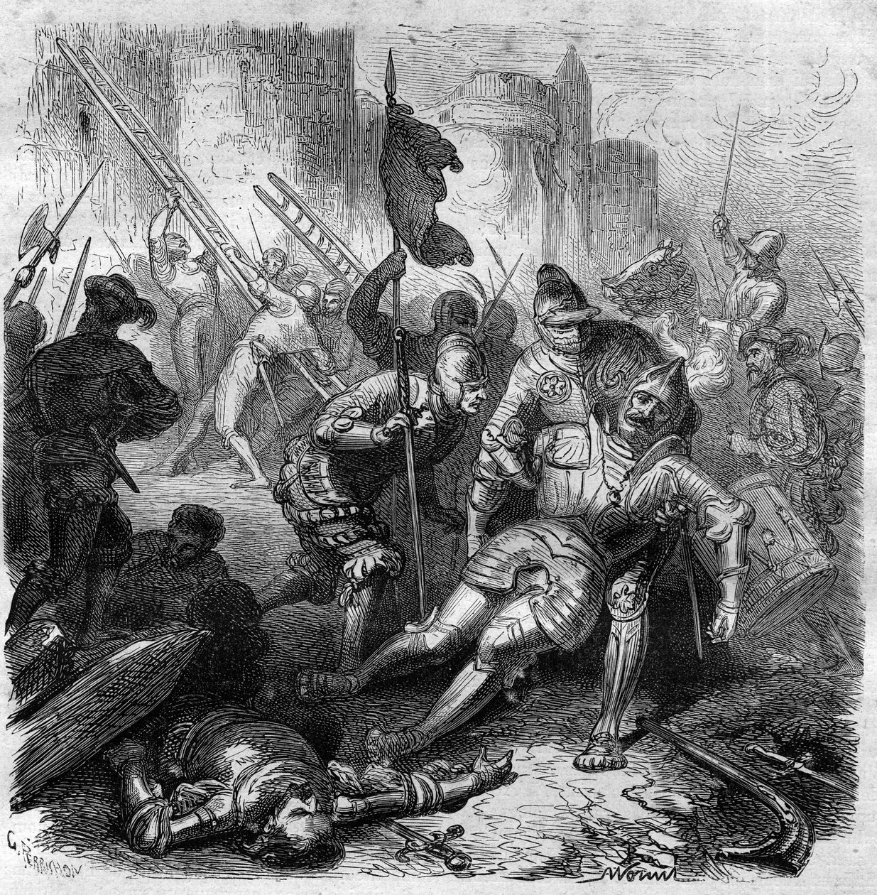 Bataille contre Henri IV du Saint-Empire romain germanique le 14 octobre - French School