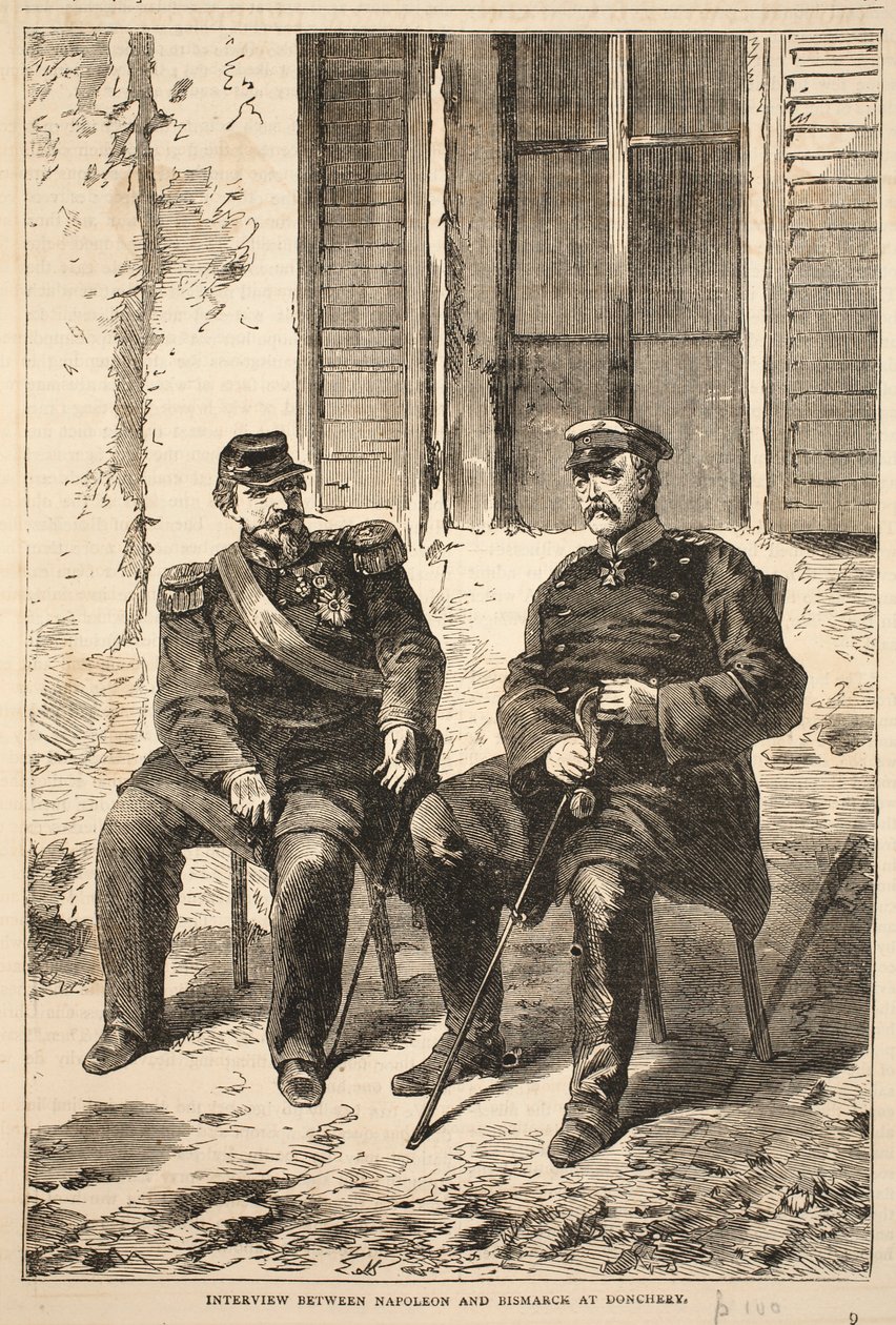 Entrevue entre Napoléon et Bismarck à Doncherry, illustration de l