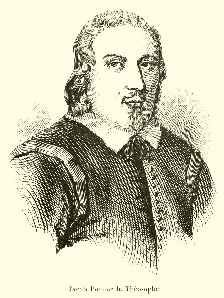 Jacob Boehme le Theosophe (engraving) - French School