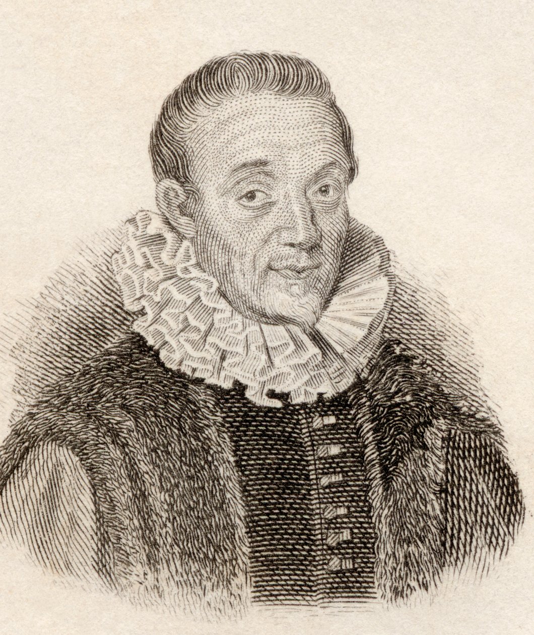 Jacques Auguste de Thou alias Thuanus, historien français, de Crabbes Historical Dictionary pub. 1825 - French School