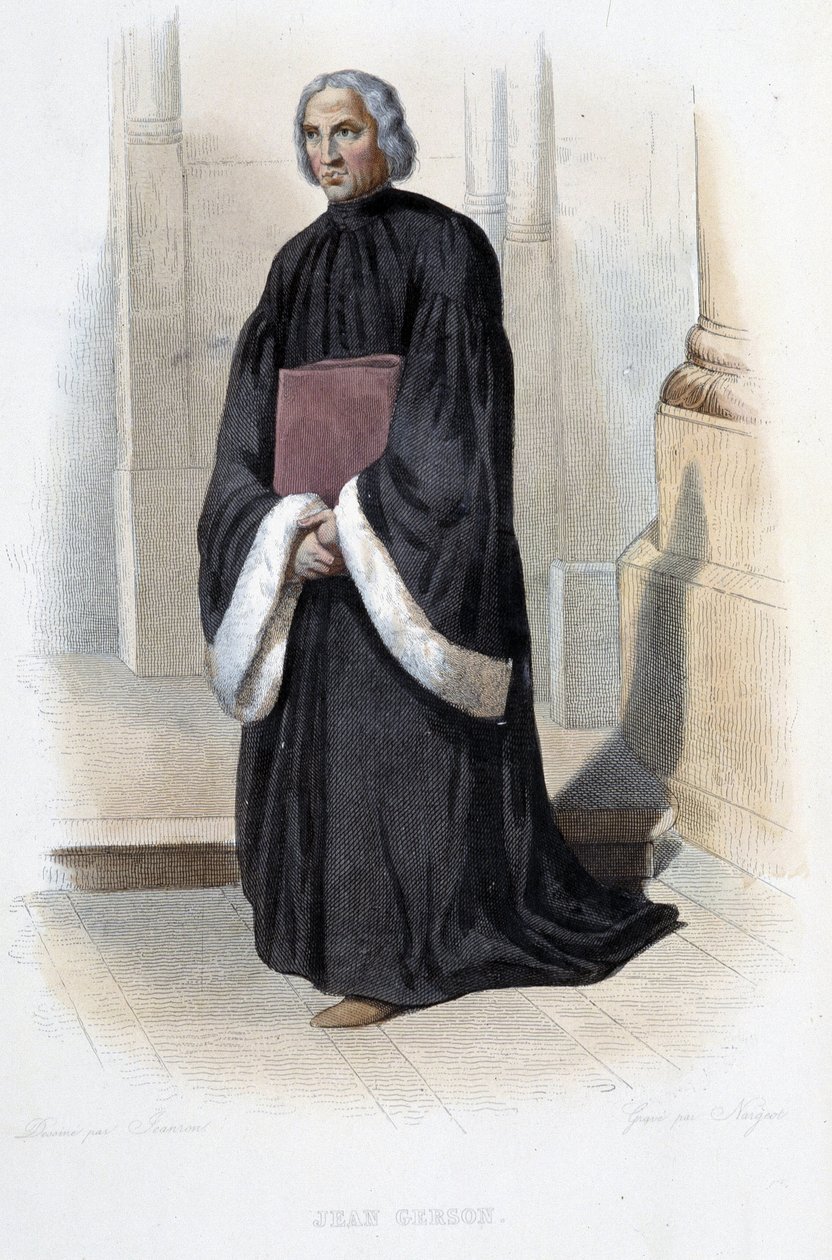 Jean de Gerson, prédicateur et théologien français (1363-1429) - dans « Le Plutarque français », par Mennechet - French School