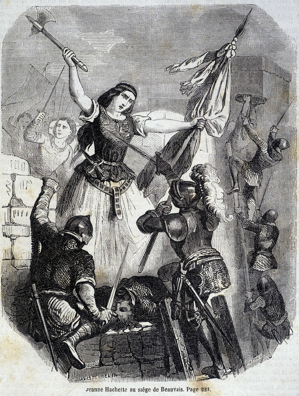 Jeanne Hachette à Beauvais en 1472 - dans « Histoire de France » par L.-P. Anquetil - French School