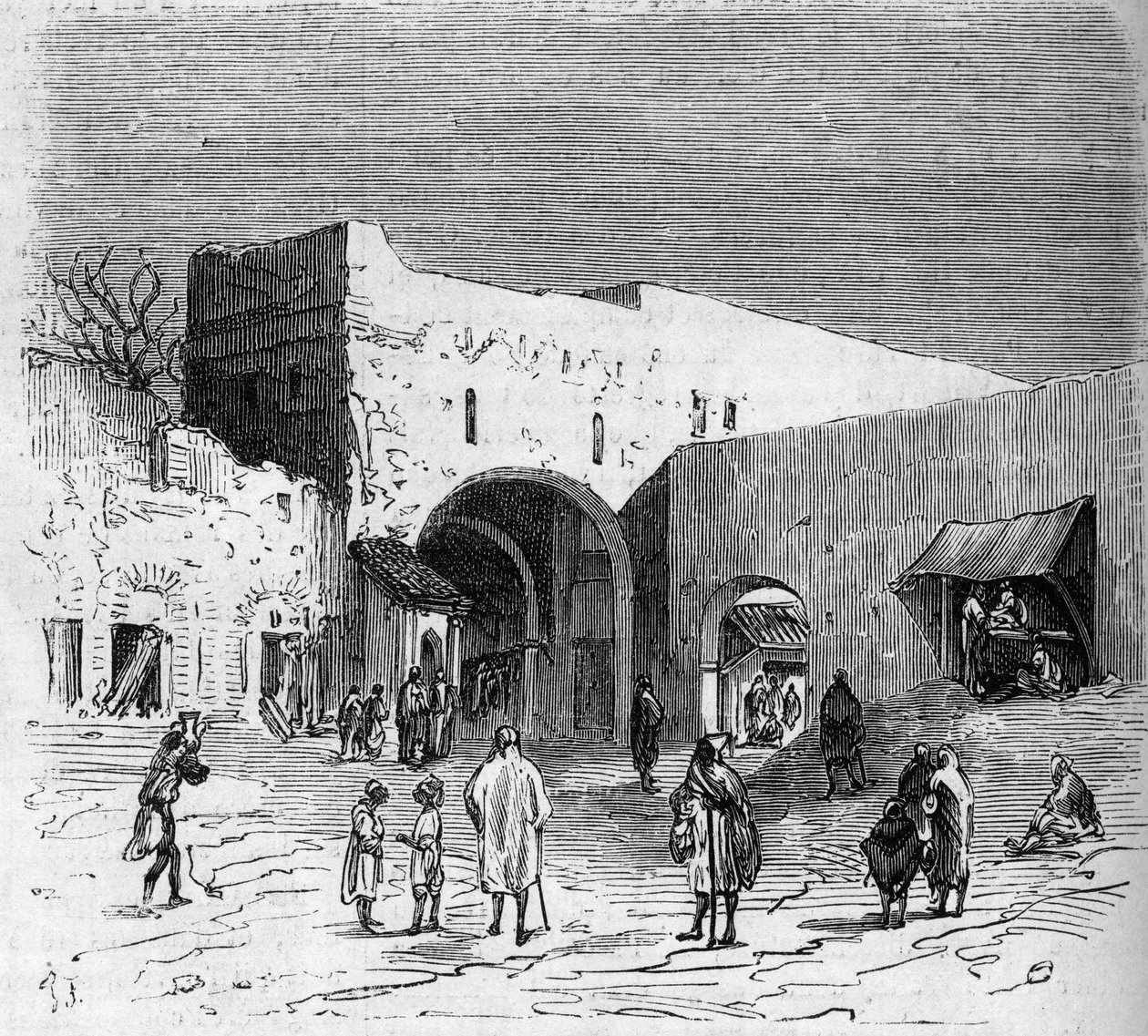 Population juive de Tétouan (Tétouan) au Maroc : vue intérieure du quartier juif - French School