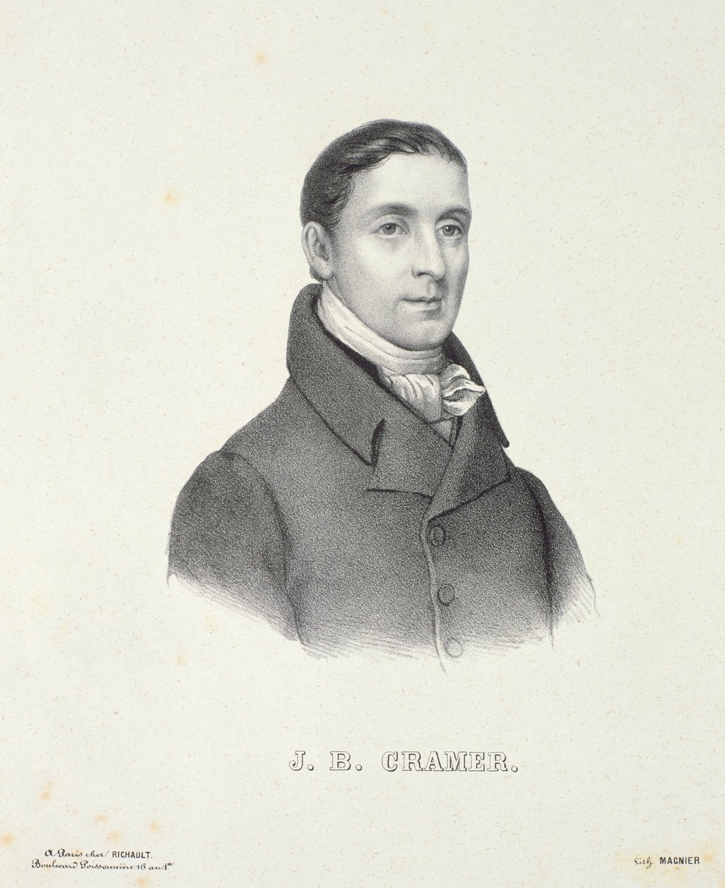 Johann Baptist Cramer (1771-1858) gravé par Magnier - French School
