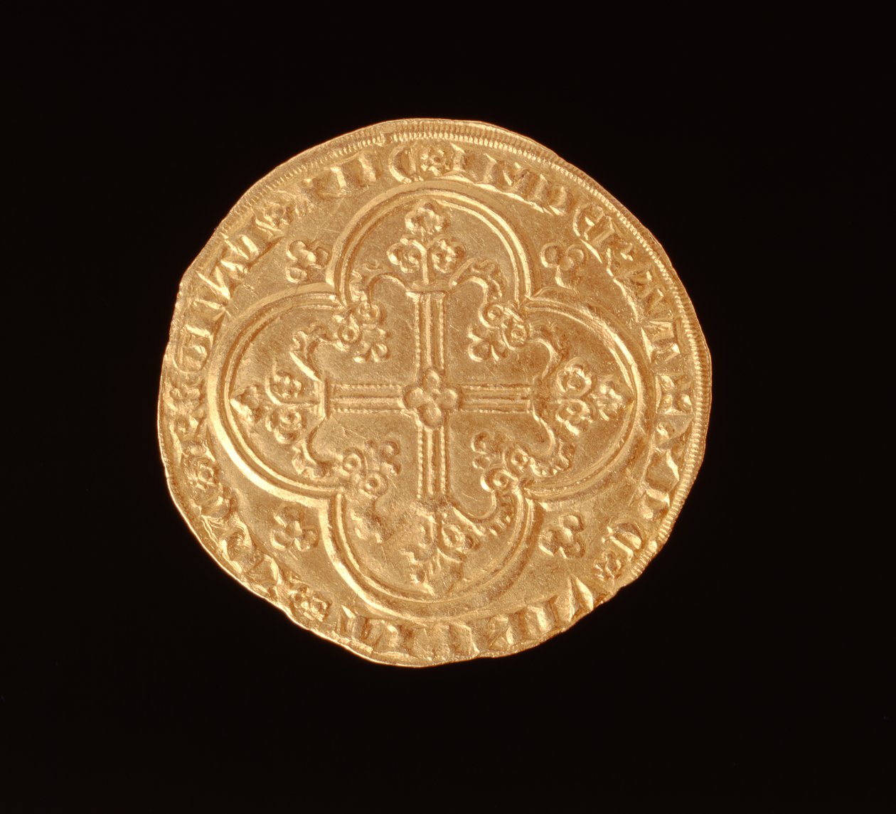 Jean II Le Bon (1319-64) Roi de France, Franc à Cheval, 1350-64 (revers) (or) - French School
