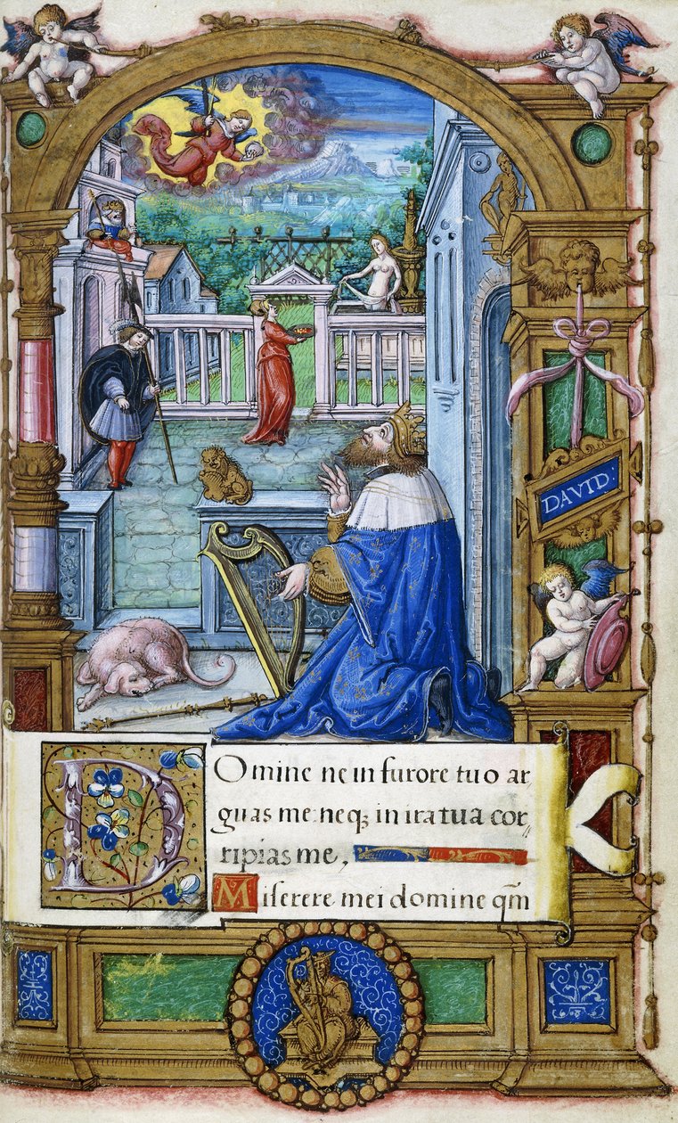 Le roi David avec une harpe, d