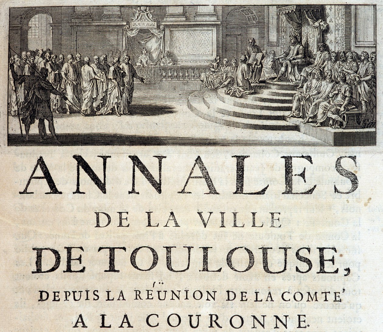 Le roi Philippe le Hardi à Toulouse en 1272 dans « Annales de la ville de Toulouse » par Germain de Lafaille, Toulouse - French School